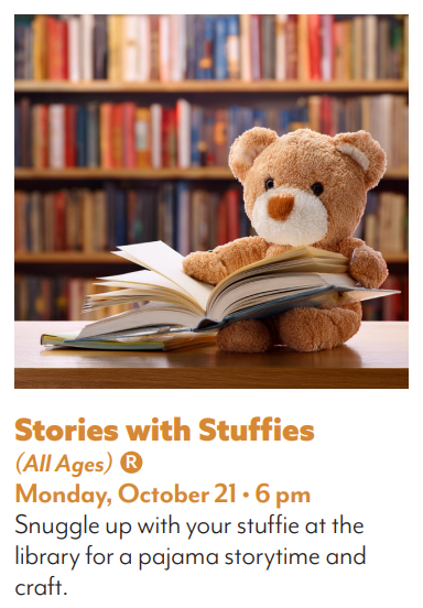 text description of a stuffed animal storytime program